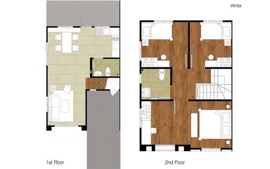 Pruksa Ville Sakae Ngam-Rama 2 - Floor Plan