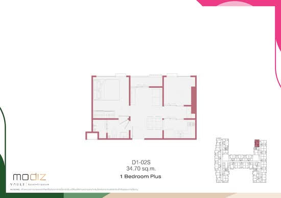 Modiz Vault Kaset-Sripatum - Floor Plan