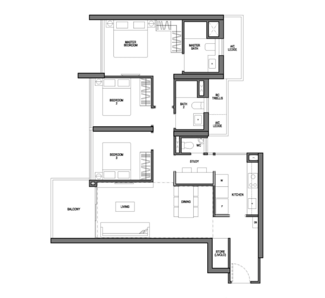 Seaside Residences, 10 Siglap Link, 3 Bedrooms, 1,302 sqft, Apartment For Rent, by Shawn Sharan, 500174727 - PropertyGuru.com.sg