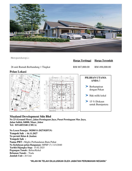 MUALAND DEVELOPMENT SDN BHD - Floor Plan - iProperty.com.my