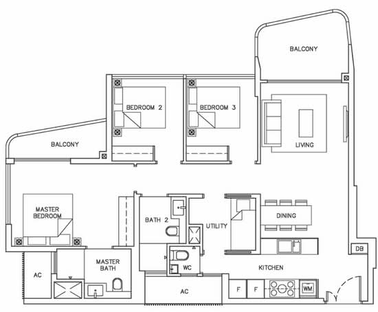 Coastline Residences - Floor Plan
