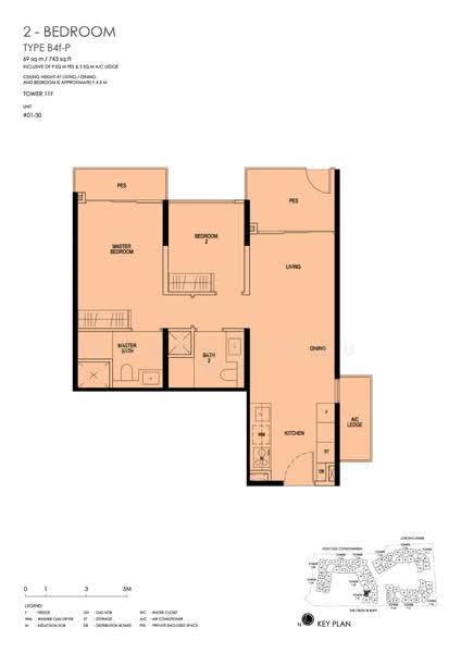 Daintree Residence, 11D Toh Tuck Road, Clementi Park / Upper Bukit Timah, 2 Bedrooms, 743 sqft, Condominium For Sale, by Robert Chan C W, 500281614 - 2D - PropertyGuru.com.sg