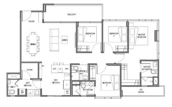 La Mariposa - Floor Plan