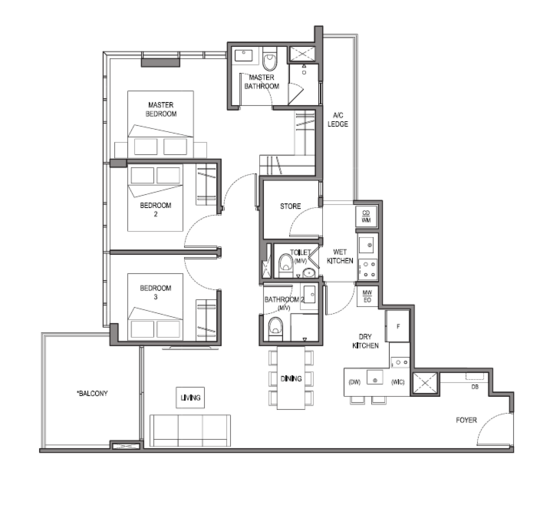 La Mariposa - Floor Plan