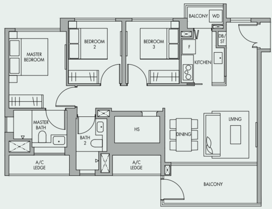 The Tre Ver - Floor Plan
