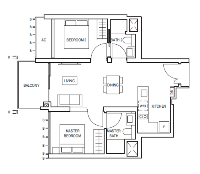 Midwood, 8 Hillview Rise, 2 Bedrooms, 689 sqft, Condominium For Sale, by Janice Law, 500217718 - PropertyGuru.com.sg