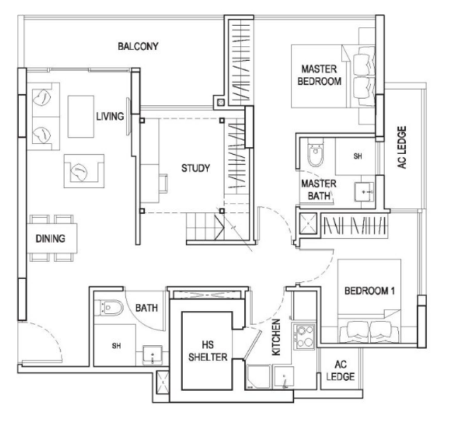 Urban Vista, 2 Tanah Merah Kechil Link, 3 Bedrooms, 850 sqft, Condominium For Rent, by Joel Tan, 500090034 - PropertyGuru.com.sg