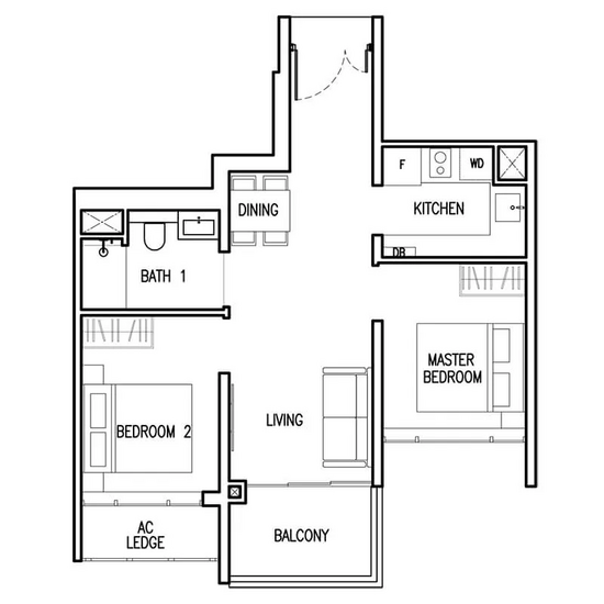 The Commodore - Floor Plan