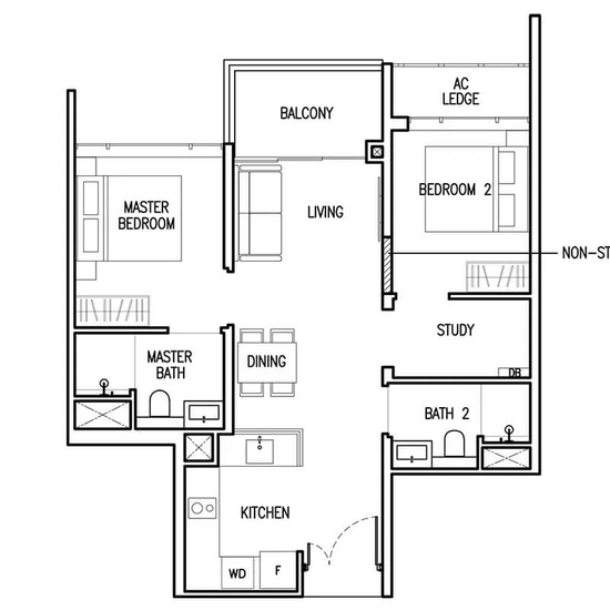 The Commodore - Floor Plan