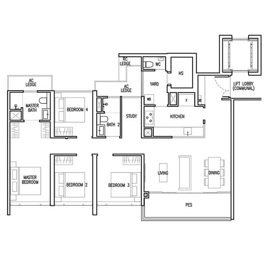 The Commodore - Floor Plan