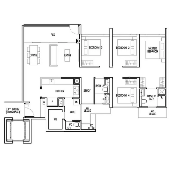 The Commodore - Floor Plan