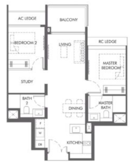 The Hill @ One-North - Floor Plan