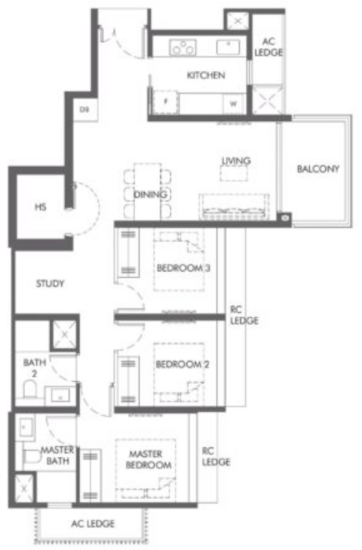 The Hill @ One-North - Floor Plan