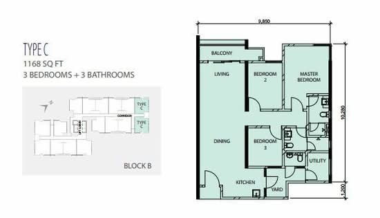 Scenaria @ North Kiara Hills - Floor Plan - iProperty.com.my
