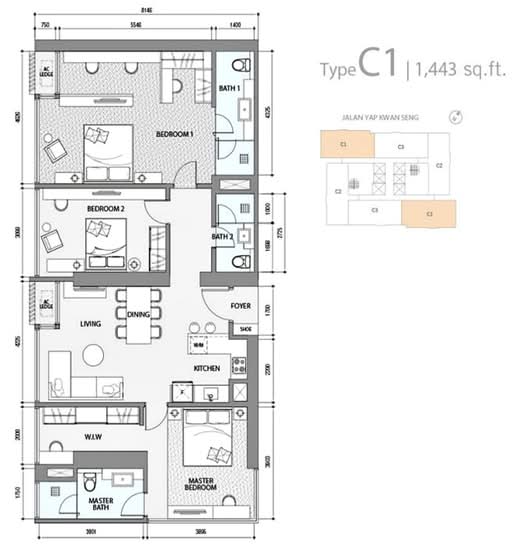 Star Residences Two - Floor Plan - iProperty.com.my