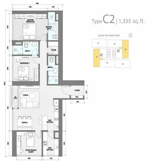 Star Residences Two - Floor Plan - iProperty.com.my