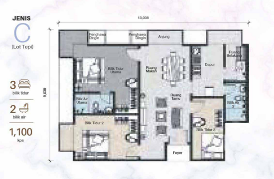 PR1MA @ LARKIN INDAH - Floor Plan - iProperty.com.my