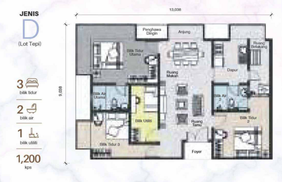 PR1MA @ LARKIN INDAH - Floor Plan - iProperty.com.my