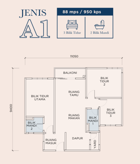 RESIDENSI PANDAN 3 - Floor Plan - iProperty.com.my