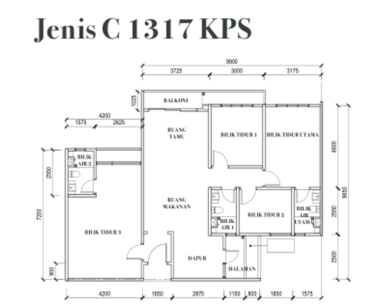 RESIDENSI PLATINUM SAUJANA VISTA 1 - Floor Plan - iProperty.com.my