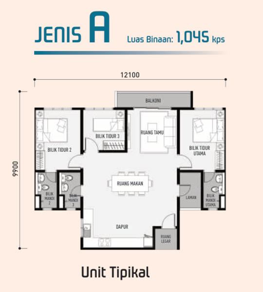 Kondominium untuk Disewa di Residensi Adelia 3 - Uswani Mazuwan - PropertyGuru.com.my