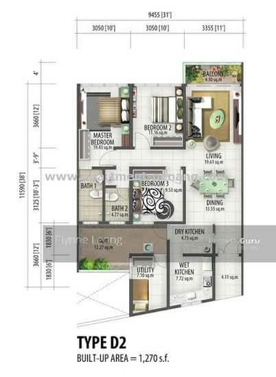 The Golden Triangle Condominium - Floor Plan - iProperty.com.my
