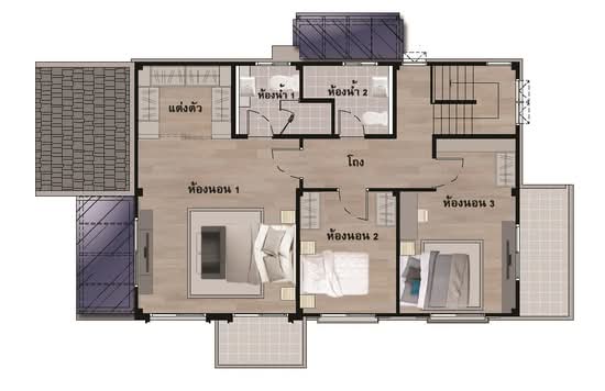 Laddarom Tiwanon - Floor Plan
