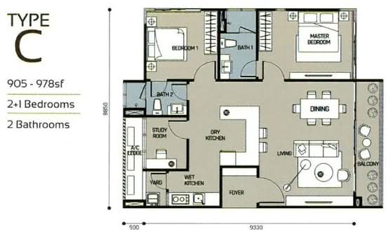 Skyluxe On The Park Bukit Jalil - Floor Plan - iProperty.com.my