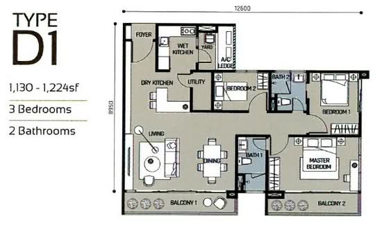Skyluxe On The Park Bukit Jalil - Floor Plan - iProperty.com.my