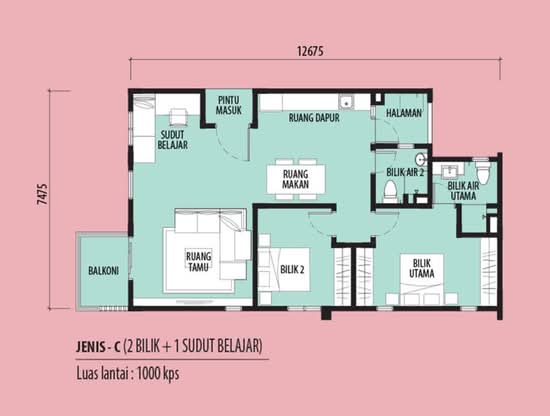 Rumah Bandar Cora Plus 2 - Floor Plan - iProperty.com.my
