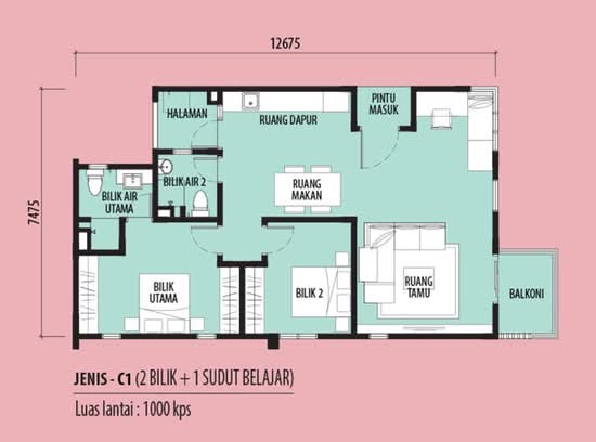 Rumah Bandar Cora Plus 2 - Floor Plan - iProperty.com.my