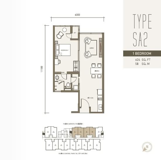 V Residence @ Sunway Velocity - Floor Plan - iProperty.com.my