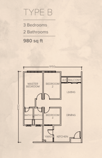 Covil By The Sea @ Meridin Bayvue - Floor Plan - iProperty.com.my