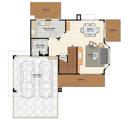 Perfect Place Manirin Lake & Park Ratchapruek – Tiwanon - Floor Plan