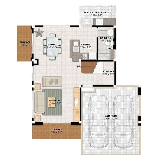 Perfect Place Manirin Lake & Park Ratchapruek – Tiwanon - Floor Plan