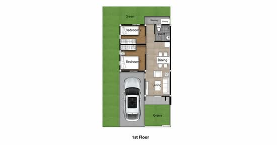 Baan Chiva Town Ratchaburi : บ้านชีวาทาวน์ ราชบุรี - Floor Plan