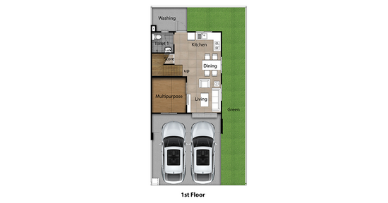 Baan Chiva Town Ratchaburi : บ้านชีวาทาวน์ ราชบุรี - Floor Plan