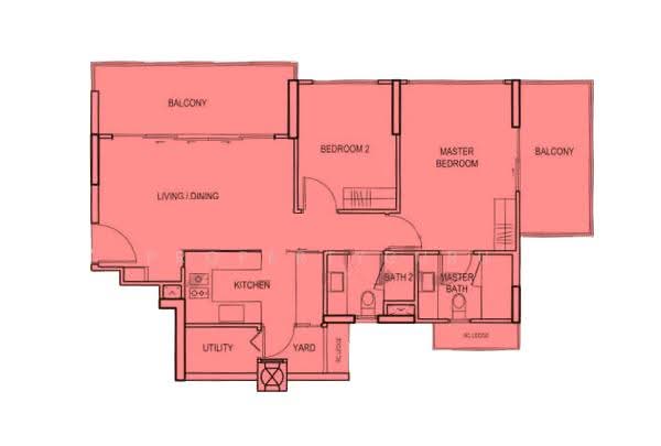 eCO, Bedok South Avenue 3, Bedok / Upper East Coast, 2 Bedrooms, 1,012 sqft, Condominium For Rent, by Evelyn Fang, 500285019 - 2D - PropertyGuru.com.sg