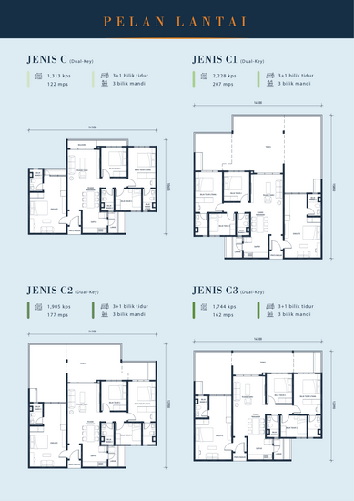 Residensi Platinum Saujana Violet 2 (psv2) - Floor Plan - iProperty.com.my