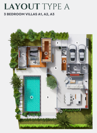 Sinara Pool Villas - Floor Plan