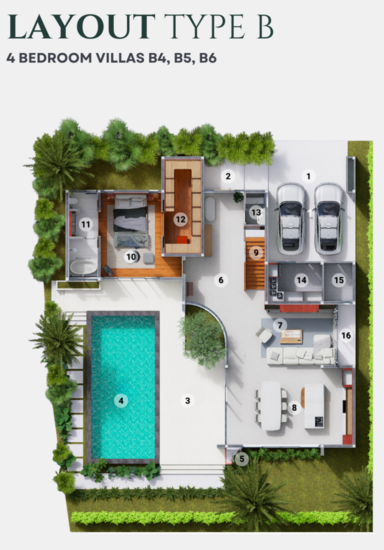 Sinara Pool Villas - Floor Plan