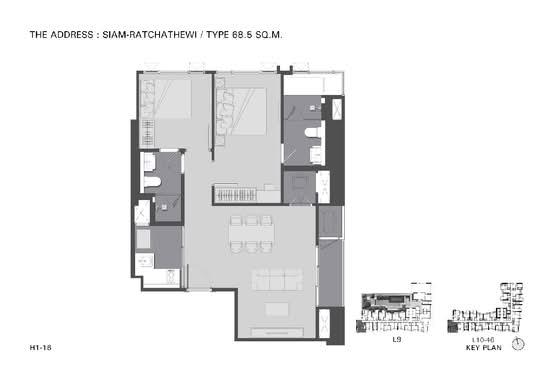 The Address Siam-Ratchathewi : ดิ แอดเดรส สยาม-ราชเทวี - Floor Plan
