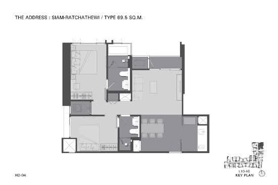 The Address Siam-Ratchathewi : ดิ แอดเดรส สยาม-ราชเทวี - Floor Plan