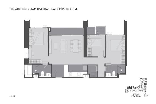 The Address Siam-Ratchathewi : ดิ แอดเดรส สยาม-ราชเทวี - Floor Plan
