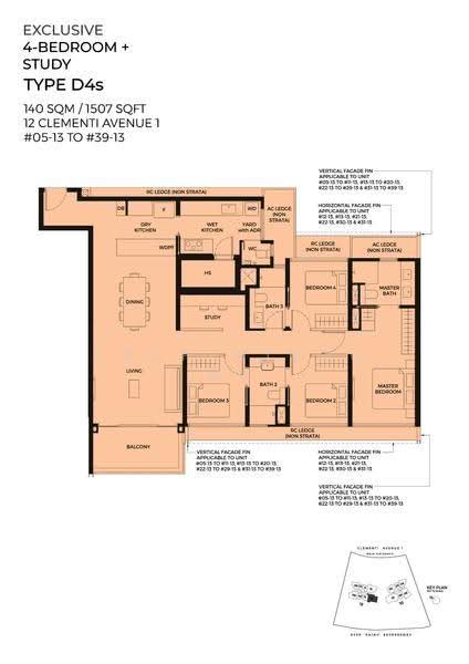 ELTA, 12 Clementi Avenue 1, Buona Vista / West Coast / Clementi New Town, 4 Bedrooms, 1,507 sqft, Apartment For Sale, by Vera Loh, 25518333 - 2D - PropertyGuru.com.sg
