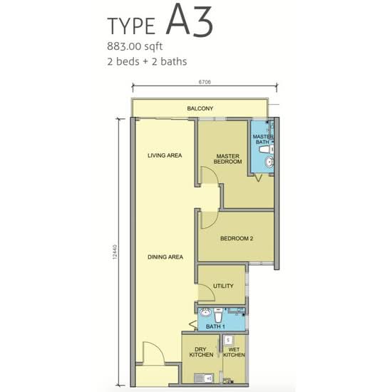 Maple Residences @ Bandar Bestari Klang - Floor Plan - iProperty.com.my