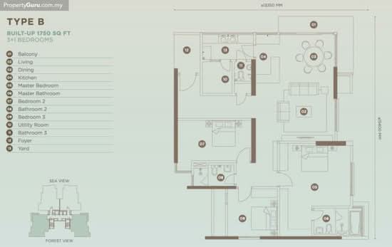 The Marin at Ferringhi - Floor Plan - iProperty.com.my