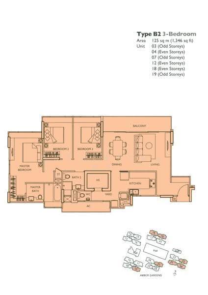 The Esta, Amber Gardens, East Coast / Marine Parade, 3 Bedrooms, 1,346 sqft, Condominium For Rent, by Hui Ching, 500270436 - 2D - PropertyGuru.com.sg