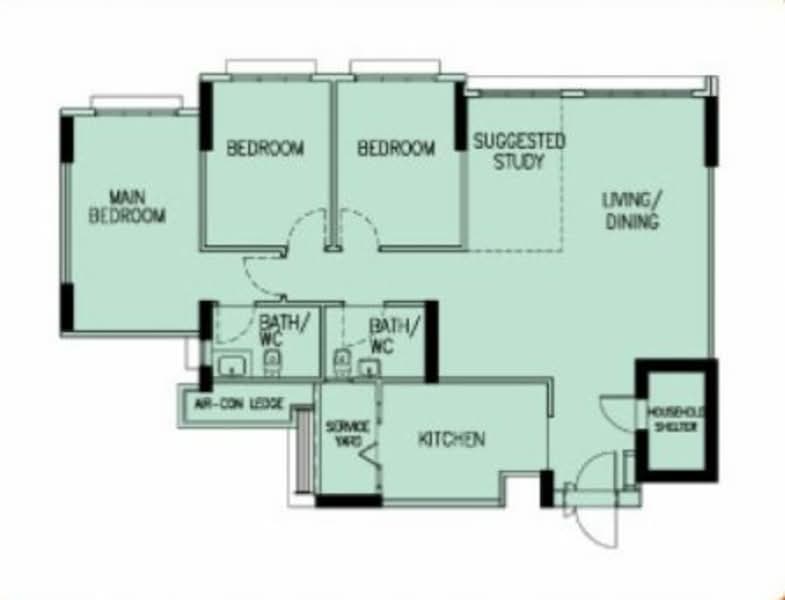 187A Fengshan GreenVille, 187A Bedok North Street 4, 3 Bedrooms, 1,216 sqft, HDB Flat For Sale, by Elaine Lin, 500108705 - PropertyGuru.com.sg