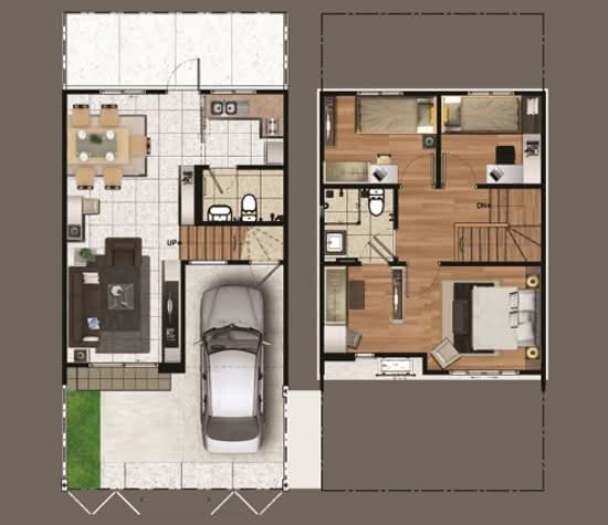 Pruksa Ville 89 Ramintra-Wongwaen - Floor Plan